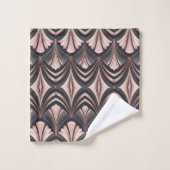 Rose Gold Romance Neo Art Deco Fan Design (Gant de toilette)