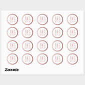 Rose Gold rose Anniversaire Favoriser Sticker Étiq (Feuille)