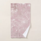 Rose Gold rose Botanique Tropical Palm Tree Feuill (Serviette à main)