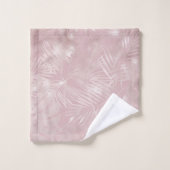 Rose Gold rose Botanique Tropical Palm Tree Feuill (Gant de toilette)