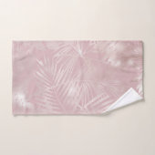 Rose Gold rose Botanique Tropical Palm Tree Feuill (Serviette à main)