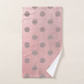 Rose Gold Rose Clair Brillant Glamour Points Moder (Serviette à main)