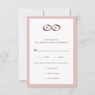 Rose Gold Rose Infinity Accroche main poignée RSVP