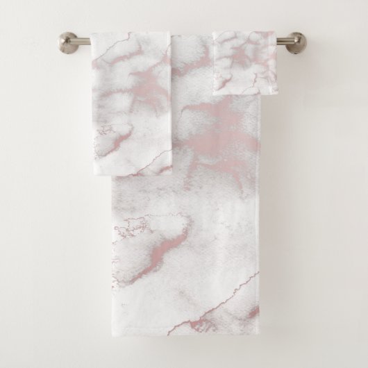 Rose Gold Rose Marbre Moderne Chic Tendance (En situation)