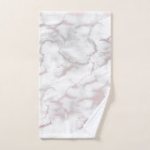 Rose Gold Rose Marbre Moderne Chic Tendance (Serviette à main)