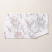 Rose Gold Rose Marbre Moderne Chic Tendance (Serviette à main)
