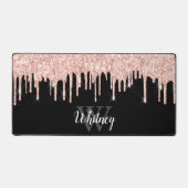 Rose Gold Rose Parties scintillant  Nom du monogra (Recto)