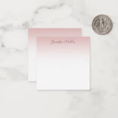 Rose Gold Script Élégant Moderne Simple Modèle (Devant/Arrière en situation)