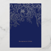 Rose Gold Script Mariage Real Foil Invitation (Verso)