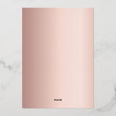 Rose gold script modern Sweet 16 Folie Uitnodiging (Achterkant)