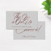 Rose Gold Script sur Lumineuse Grey Dricket Cartes (Bureau)