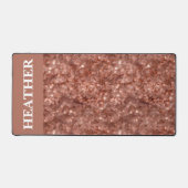 Rose Gold Sequin Parties scintillant Nom du monogr (Recto)
