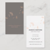 Rose Gold Signature Carte de visite Dandelion (Devant / Derrière)