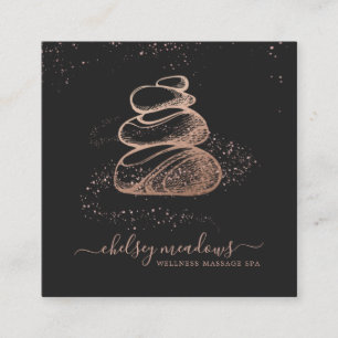 Rose Gold Signature Spa Logo Vierkant Zakelijk Vierkante Visitekaartje
