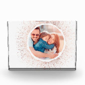 Rose Gold Snowflake Noël Bloc photo (Devant)