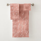 Rose Gold Snowflake Serviettes de bain de Noël (En situation)