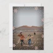 Rose Gold Snowflakes Carte de voeux photo (Devant)