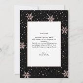 Rose Gold Snowflakes Carte de voeux photo (Dos)