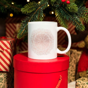 Rose Gold Sparkle Noël Fête Café Mug