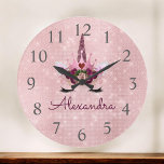 Rose Gold Sparkle Parties scintillant Unicorn Mono<br><div class="desc">Rose Gold Princess Unicorn Étincelle Parties scintillant Monogramme Ajoutez Votre Propre Nom Serving Wall Horloge. L'horloge murale est le cadeau parfait pour quelqu'un qui aime la parties scintillant rose étincelante.</div>