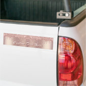 Rose Gold Sparkly Bumper Sticker with Custom Text (Sur camion)