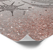 Rose Gold Starfish Beach Affiche de bienvenue de m (Coin)