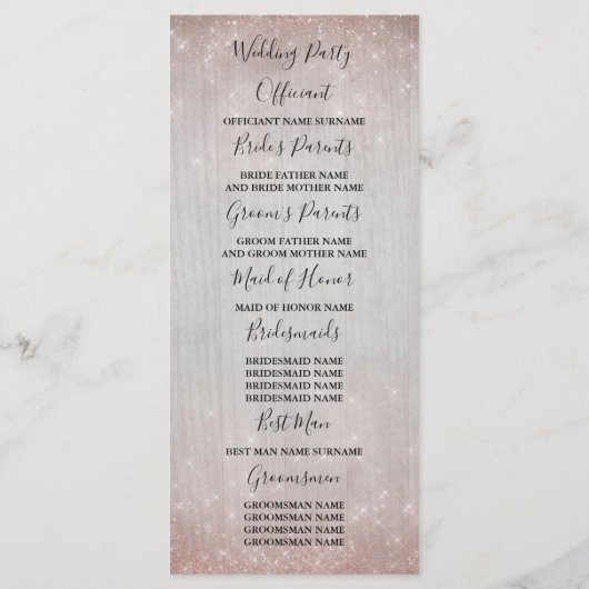 Rose Gold Starfish Couple Beach Programmes de mari (Dos)