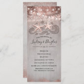 Rose Gold Starfish Couple Beach Programmes de mari (Devant / Derrière)