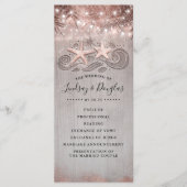 Rose Gold Starfish Couple Beach Programmes de mari (Devant)