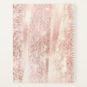 Rose Gold Strokes Hairstylist carnet de rendez-vou (Dos)