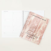 Rose Gold Strokes Hairstylist carnet de rendez-vou (Devant avec enveloppe)