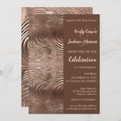 Rose Gold Swirl Wedding Invitation (Devant / Derrière)
