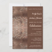 Rose Gold Swirl Wedding Invitation Kaart (Voorkant)