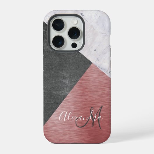Rose Gold, Tableau Noir et Marbre - Ajoutez un Mon (Verso)