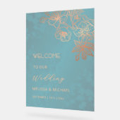Rose Gold Teal Transparent Wedding (Angle)