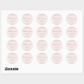 Rose Gold Thank You Confetti Heart Sticker (Feuille)