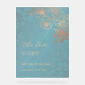 Rose Gold Turquoise Transparent Mariage (Recto)