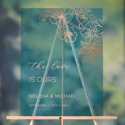Rose Gold Turquoise Transparent Mariage (Neutre)