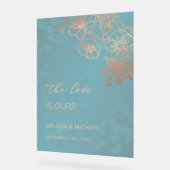 Rose Gold Turquoise Transparent Mariage (Angle)