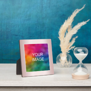Rose Gold Upload Jouw Foto Afbeelding Logo Easel Fotoplaat