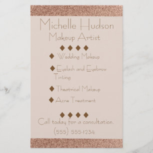 Rose Gold Visagist Schoonheidssalon Flyer
