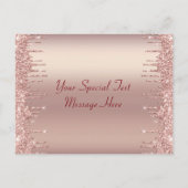 Rose Gold Votre Baby shower Invitation Card (Dos)