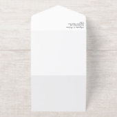 Rose Gold White Floral Monogram Photos Wedding All In One Uitnodiging (Buiten)