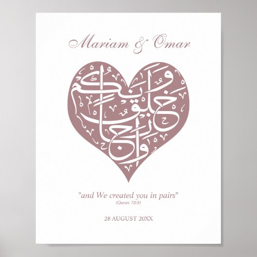 Rose Gold Wij Hebben Jullie in Paren Geschapen Nik Poster (Voorkant)