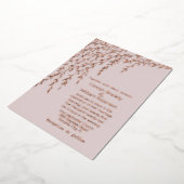 Rose Gold Willows Blush Mariage Foil Invitation (Rotation)