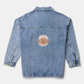 Rose Golden Feuilles Floral La Mariée Denim Veste (Verso)