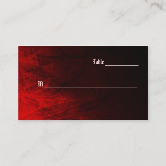 Rose gothique Carte de visite Cartes de Place (Devant)