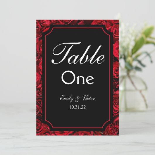 Rose gothique Double cote Numéros de table (Debout devant)