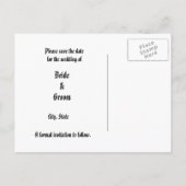 Rose gothique Enregistrer la date Carte postale (Dos)