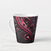 Rose gothique Latte Mug avec design de cathédrale (Angle gauche)